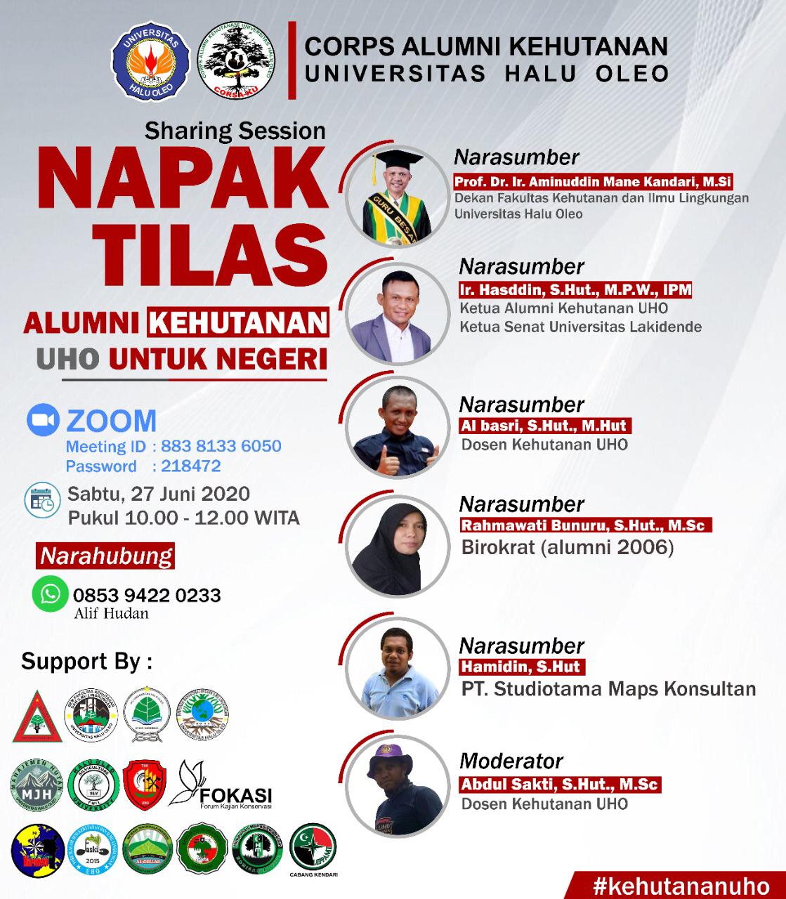 Perkuat Jiwa Korsa Rimbawan, Corps Alumni Kehutanan UHO Gelar Nafak Tilas Alumni Untuk Negeri