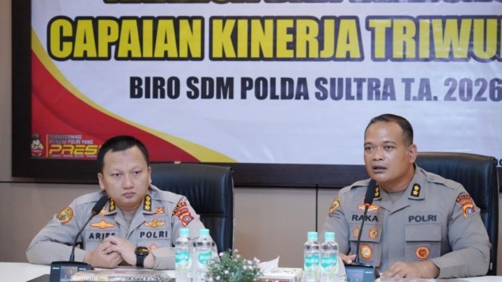 Evaluasi Triwulan I, Kinerja Biro SDM Polda Sultra Dinilai Optimal Polda Sultra