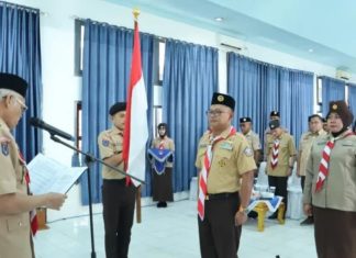 Sekda Sultra Lantik Pengurus Saka Bahari, Tekankan Penguatan SDM Maritim Sekda Sultra