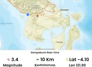 Gempa Magnitudo 3,4 Kembali Guncang Kolaka Timur, BMKG: Tidak Berpotensi Tsunami Gempa Kolaka Timur