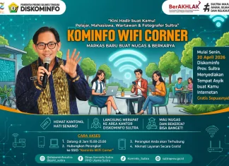 Diskominfo Sultra Sediakan WiFi Gratis untuk Aktivitas Digital Pelajar hingga Pekerja Kreatif pemprov sultra