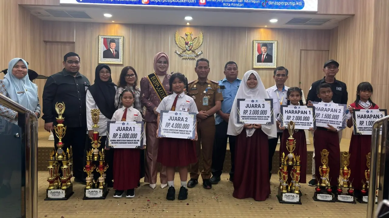 Daftar Lengkap Pemenang Lomba Bertutur Tingkat SD/MI se-Kota Kendari Tahun 2026