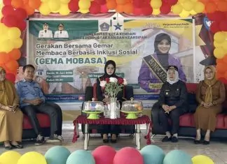 GEMA MOBASA Hadir di SDN 66 Kendari, Bunda Literasi Ajak Siswa Jadikan Membaca Sebagai Kebiasaan Dinas Perpustakaan Kendari