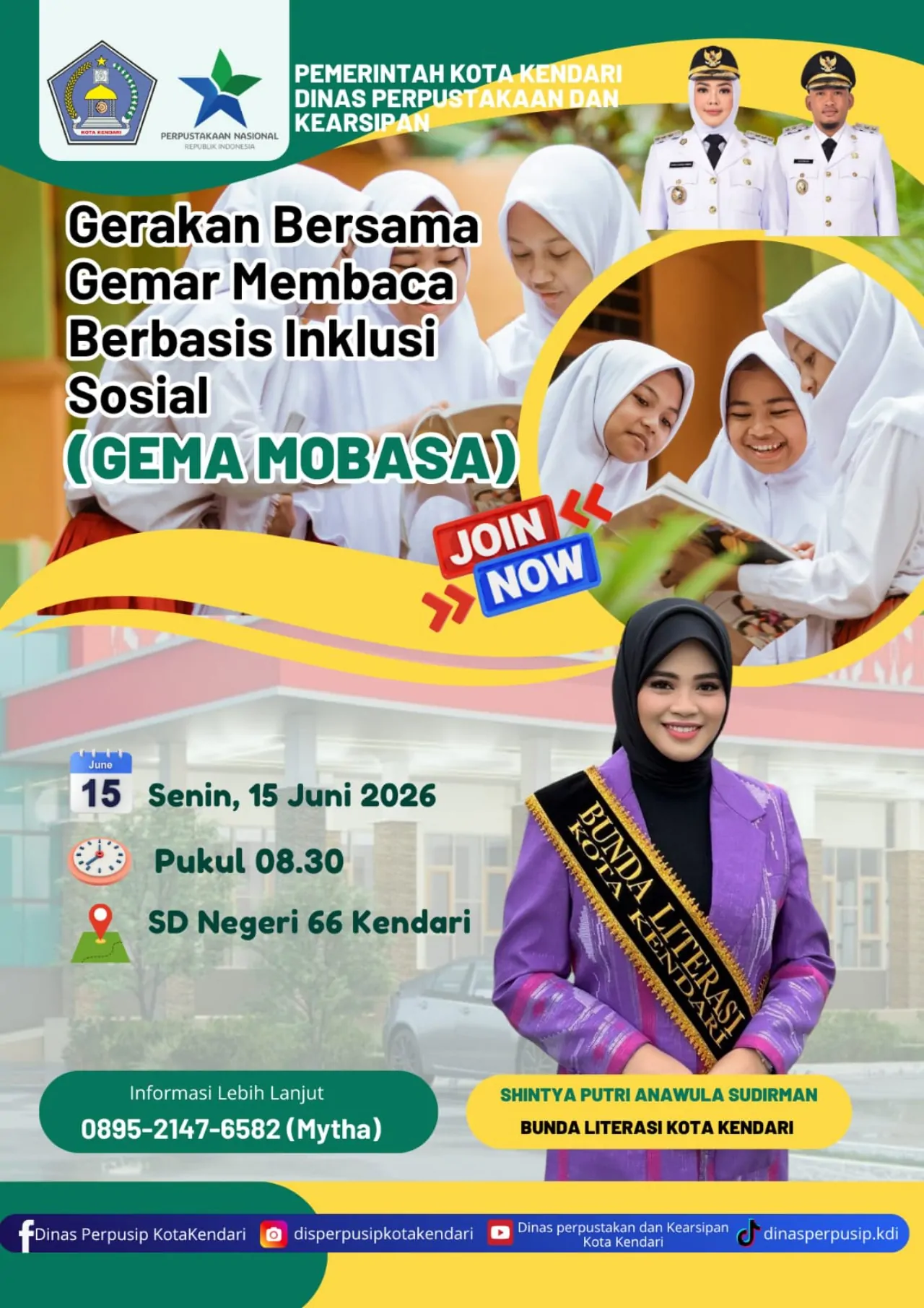 GEMA MOBASA Hadir di SDN 66 Kendari, Bunda Literasi Ajak Siswa Jadikan Membaca Sebagai Kebiasaan