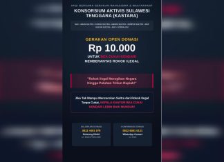 KASTARA Galang Donasi Rp10 Ribu untuk Dukung Pemberantasan Rokok Ilegal di Sultra kastara