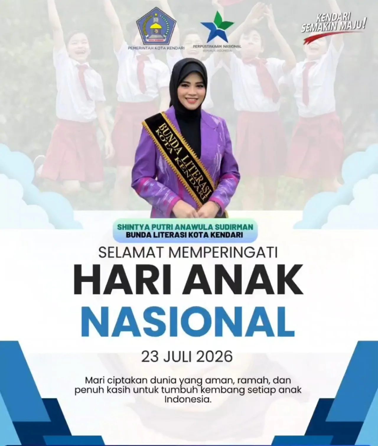 Peringati Hari Anak Nasional, Ketua TP PKK Kota Kendari Serukan Perlindungan dan Pemenuhan Hak Anak